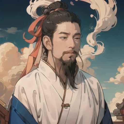 01103-2653977767-masterpiece,  best quality,   extremely detailed CG,Zen atmosphere,  anime screencap, long beard, 1 boy,  Daoist uniform,  long.png